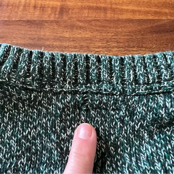 St John’s Bay Men’s Sweater Green Marled Crewneck Pullover size large - Picture 9 of 9
